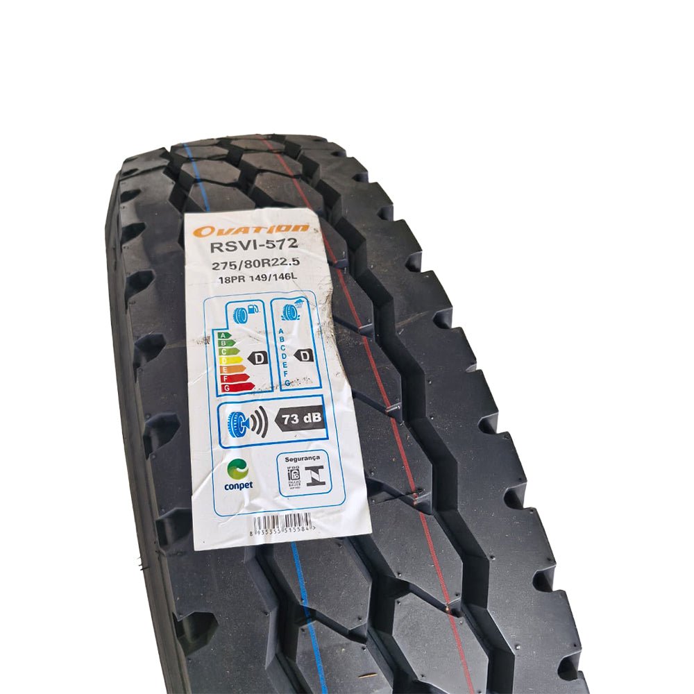 Pneu 275/80R22.5 149/146L 18PR RSVI-572 MISTO DIRECIONAL Ovation - Pneus Auto