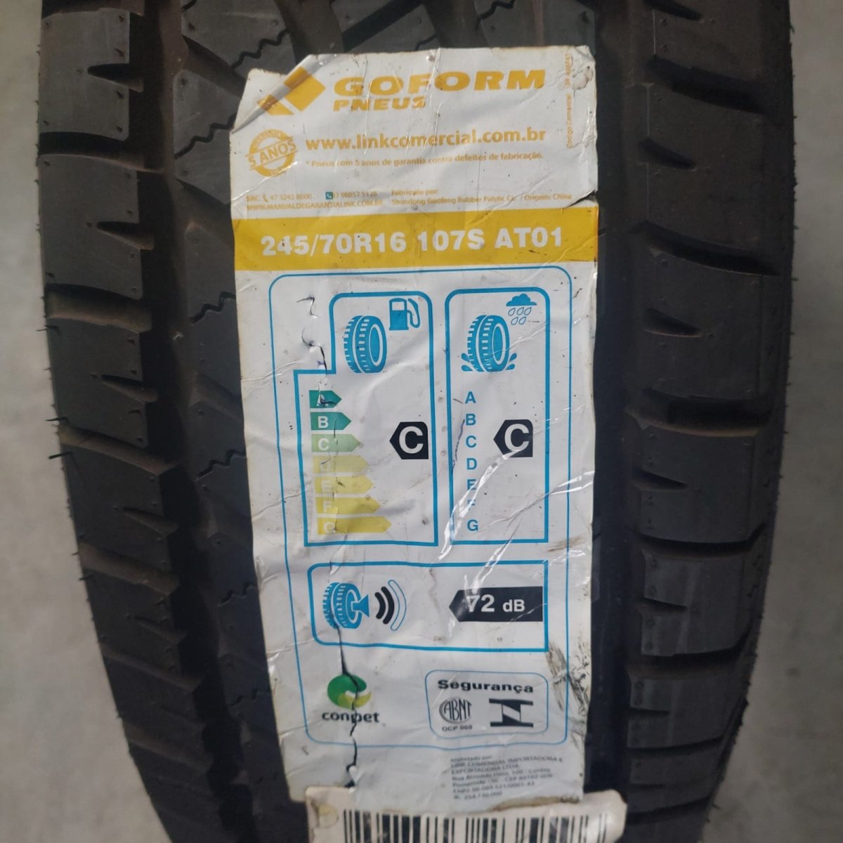 Pneu P245/70R16 107S A/T AT01 Goform - Pneus Auto