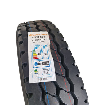 Pneu 275/80R22.5 149/146L 18PR RSVI-572 MISTO DIRECIONAL Ovation - Pneus Auto